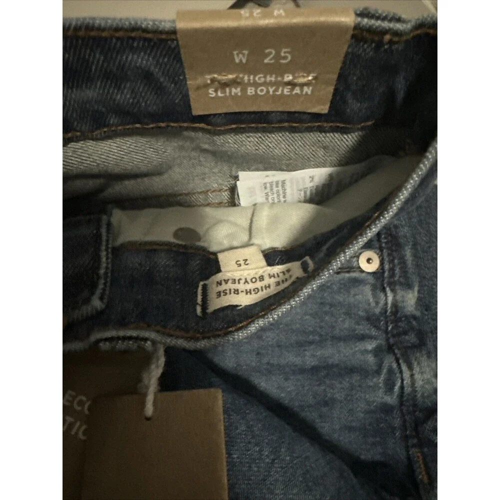 Madewell Women's Size  W 25  The High Rise Slim Boy jean Denim Jeans NWT